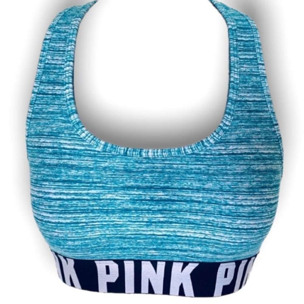 PINK Victoria Secret sport bra turquoise stretch  women size small